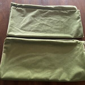 Set of 2 IKEA Velvet Green Throw Pillow Covers 17” VGUC